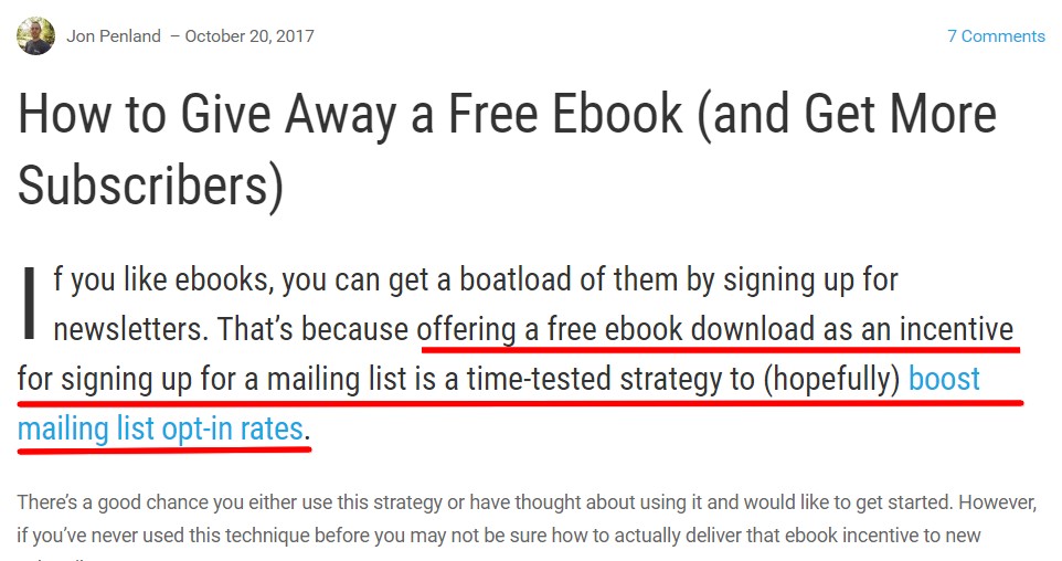 Screenshot: How to Give Away a Free Ebook (and Get More Subscribers) - https://premium.wpmudev.org/blog/give-away-ebooks-get-subscribers/