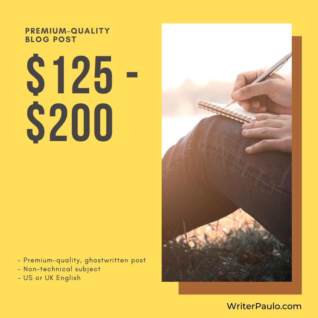 Pricing & Services -- Ghostwriting, Freelance Writing