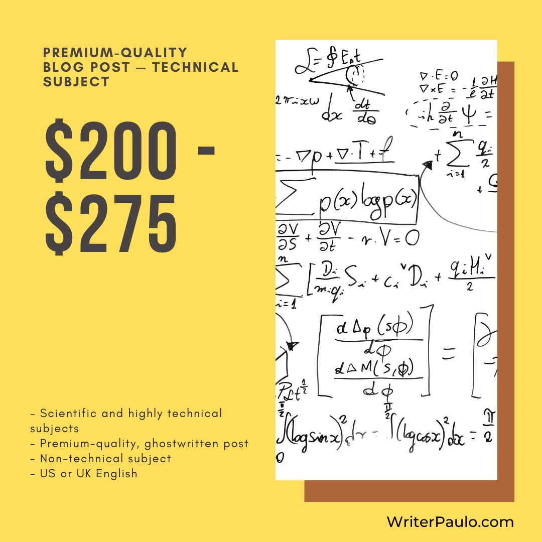 Pricing & Services -- Ghostwriting, Freelance Writing