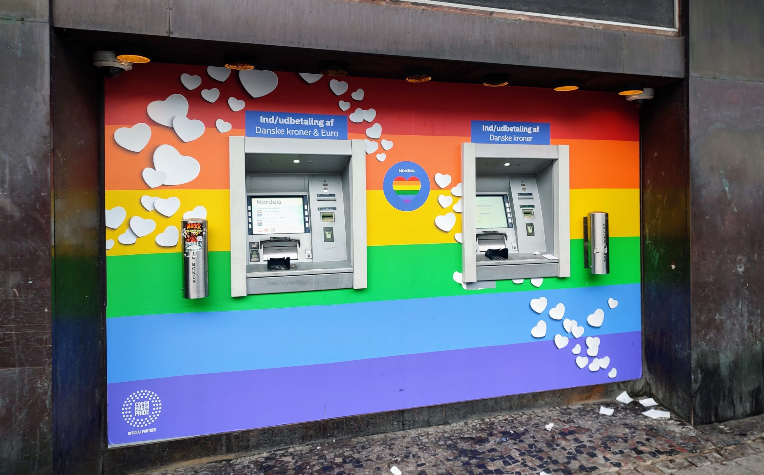 ATM in Copenhagen with Pride colors